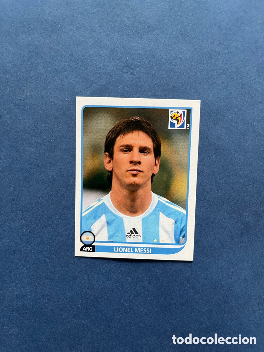 Cromos de f&uacute;tbol: Messi Panini Mundial Sud&aacute;frica 2010 .
