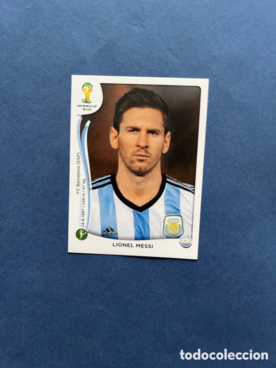 Cromos de f&uacute;tbol: Messi Panini Mundial Brasil 2014 . - Foto 1