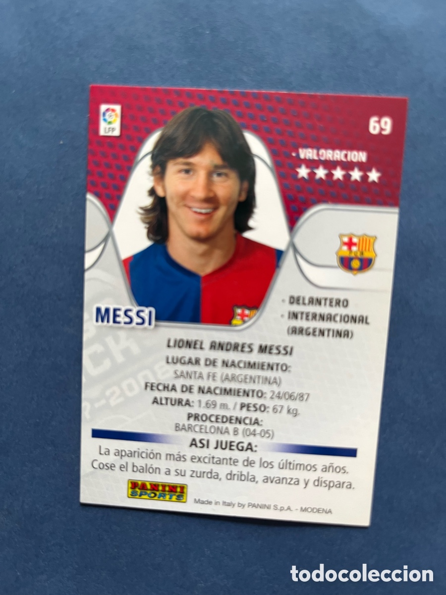 Cromos de f&uacute;tbol: Messi Megacracks Panini 2007-08 . - Foto 2