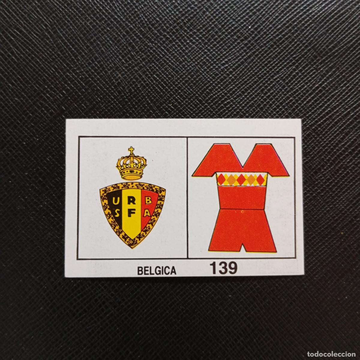 Football Stickers: 139 ESCUDO UNIFORME BELGICA BARNA MEXICO MUNDIAL 1986 CROMO FUTBOL 86 - SIN PEGAR - A106 PG163
