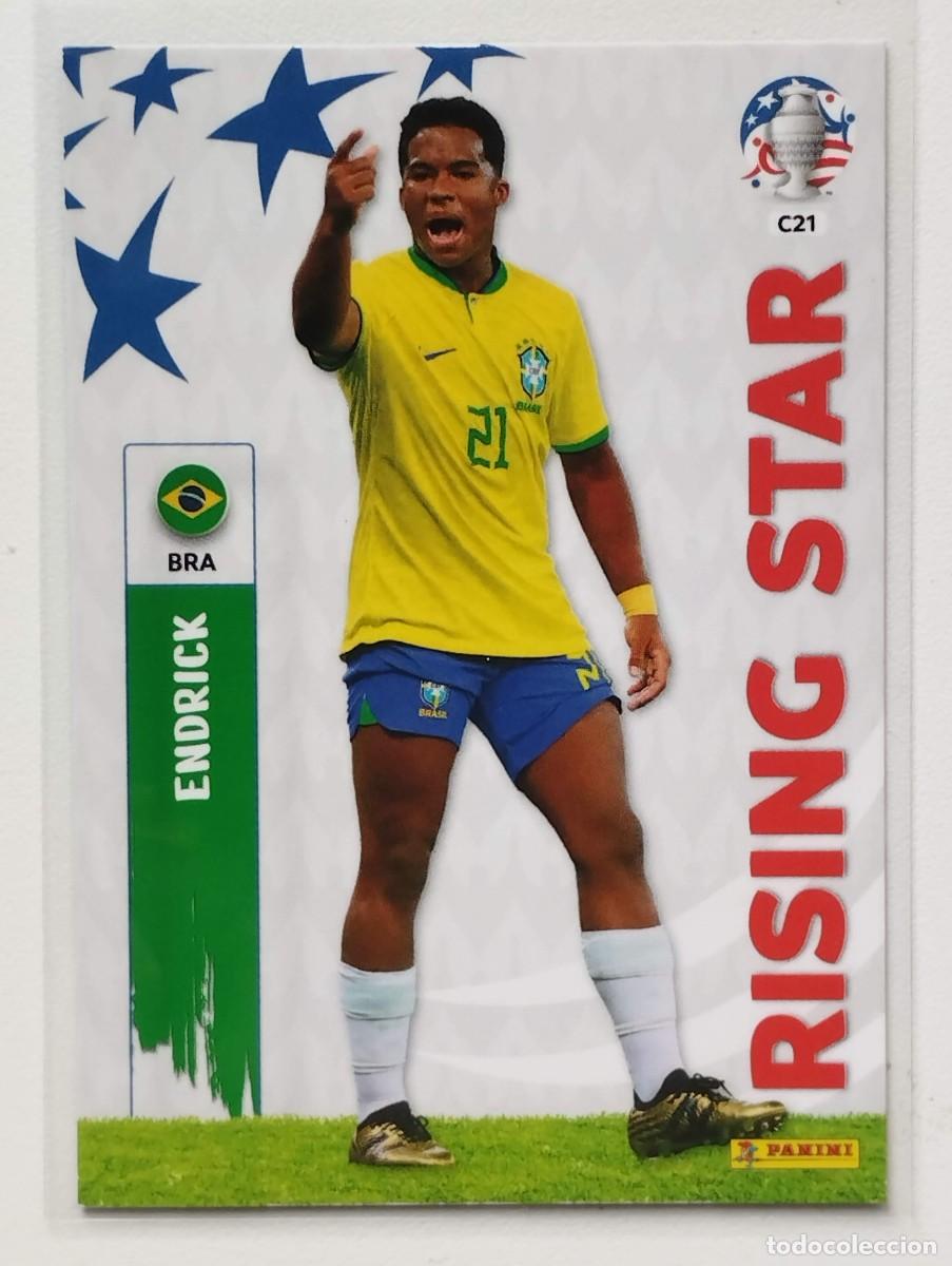 Fu&szlig;ball-Sticker: CROMO CARD COPA AMERICA USA 2024 RISING STAR ENDRICK C21 BRASIL