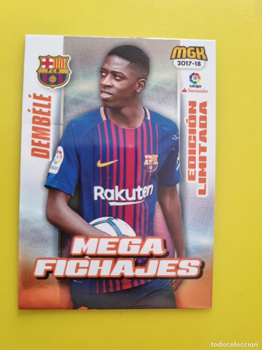 Cromos de f&uacute;tbol: CROMO FUTBOL MEGACRACKS 102B DEMBELE MEGA FICHAJES FC BARCELONA 17 18 2017 2018 AR1026