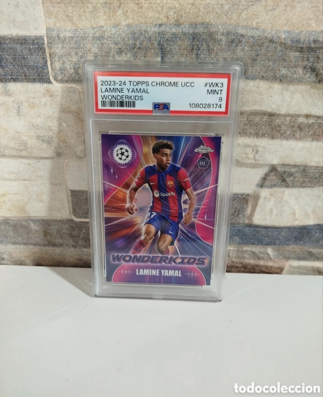 Cromos de f&uacute;tbol: PSA 9 Lamine Yamal Rookie Topps Chrome