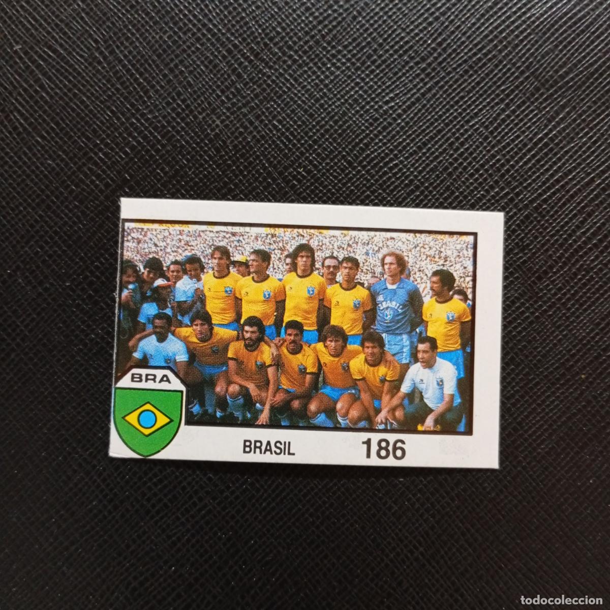 Cromos de f&uacute;tbol: 186 ALINEACION BRASIL BARNA MEXICO MUNDIAL 1986 CROMO FUTBOL 86 - SIN PEGAR - A106 PG289