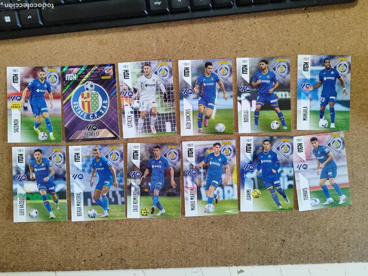 Cromos de f&uacute;tbol: MEGACRACKS 26/27 LOTE DE 12 CARTAS DEL GETAFE CON NUEVO FICHAJE # PANINI