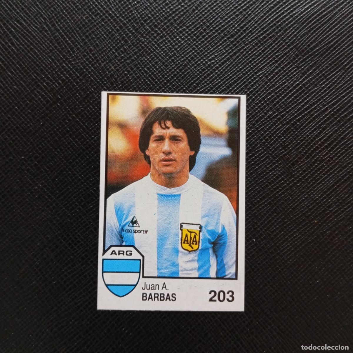 Football Stickers: 203 BARBAS ARGENTINA BARNA MEXICO MUNDIAL 1986 CROMO FUTBOL 86 - SIN PEGAR - A106 PG298