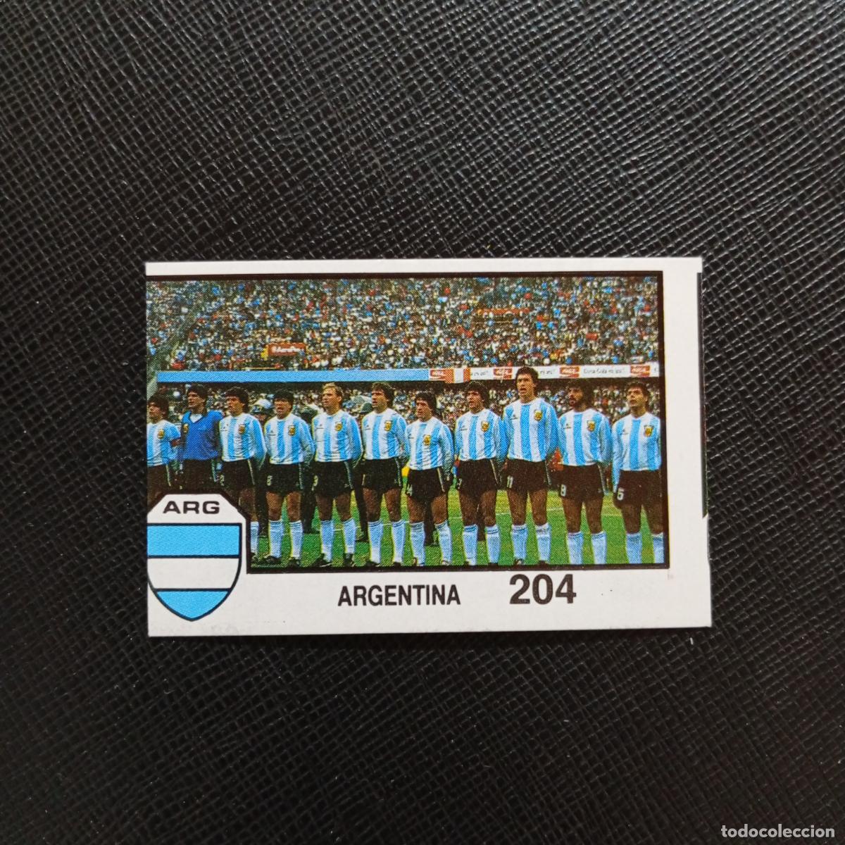Cromos de f&uacute;tbol: 204 MARADONA ALINEACION ARGENTINA BARNA MEXICO MUNDIAL 1986 CROMO FUTBOL 86 - SIN PEGAR - A106 PG298
