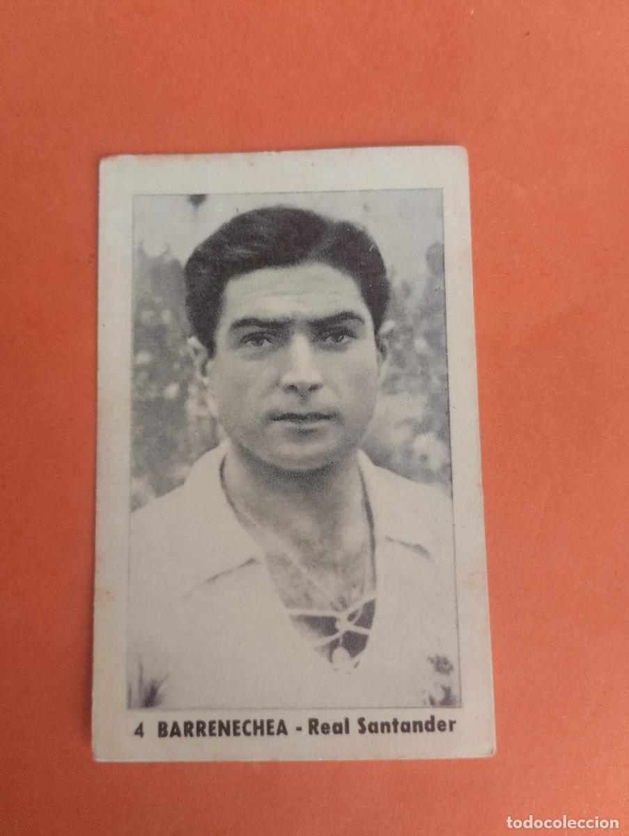Cromos de f&uacute;tbol: CROMO DE FUTBOL. N&ordm;4 BARRENECHA REAL SANTANDER. EDITORIAL RUIZ ROMERO. 1952-1953. 52-53. sin pegar..