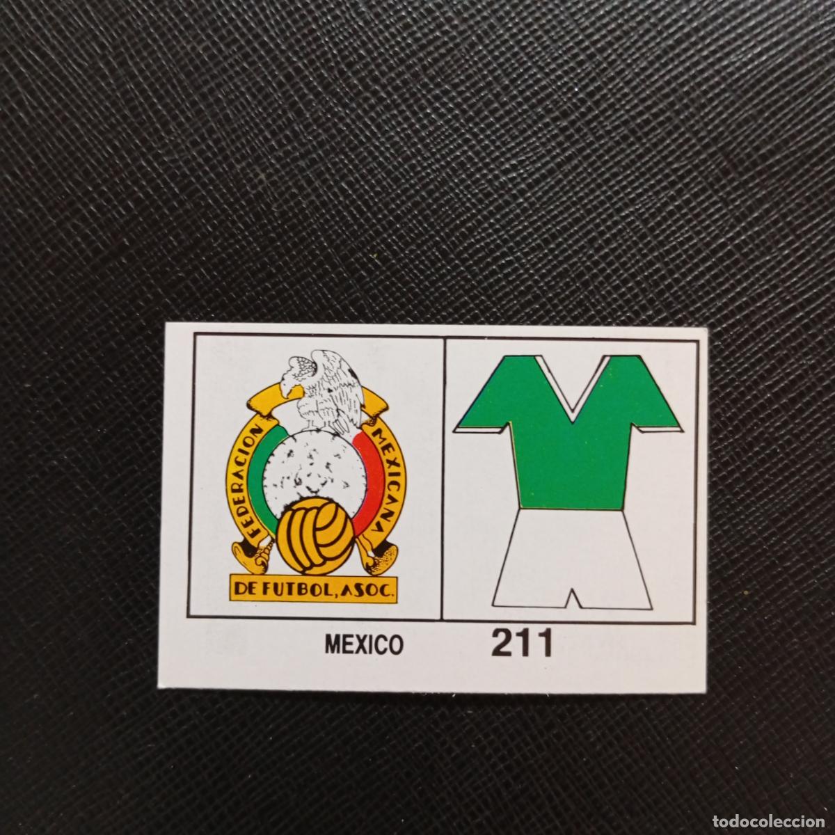 Football Stickers: 211 ESCUDO UNIFORME MEXICO BARNA MEXICO MUNDIAL 1986 CROMO FUTBOL 86 - SIN PEGAR - A106 PG307