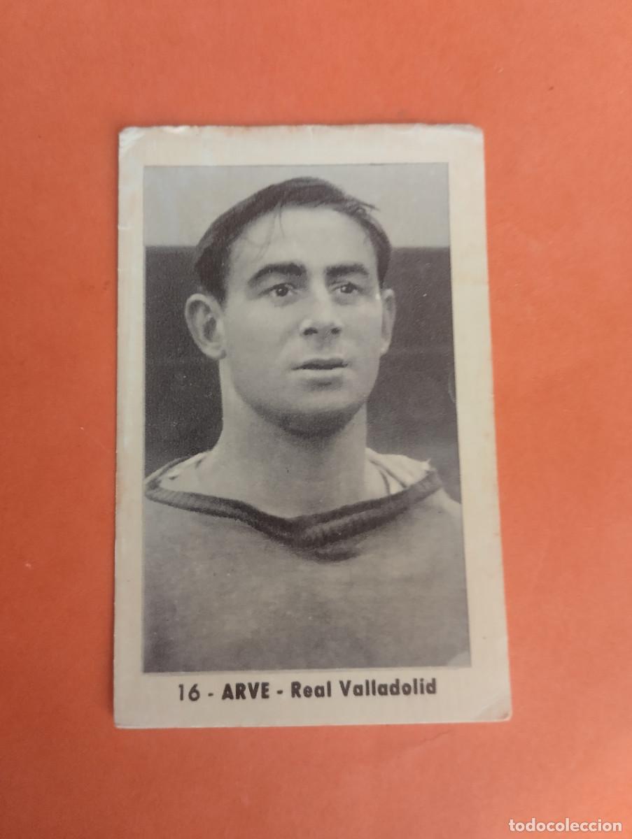 Football Stickers: CROMO DE FUTBOL. N&ordm;16 ARVE REAL VALLLADOLID. EDITORIAL RUIZ ROMERO. 1952-1953. 52-53. sin pegar..