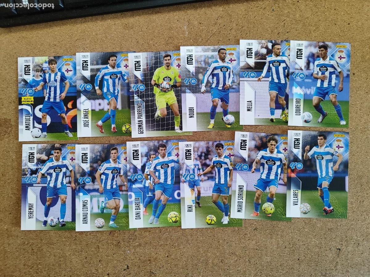Fu&szlig;ball-Sticker: MEGACRACKS 26/27 LOTE DE 12 CARTAS DEL DEPORTIVO CON FICHAJE # PANINI