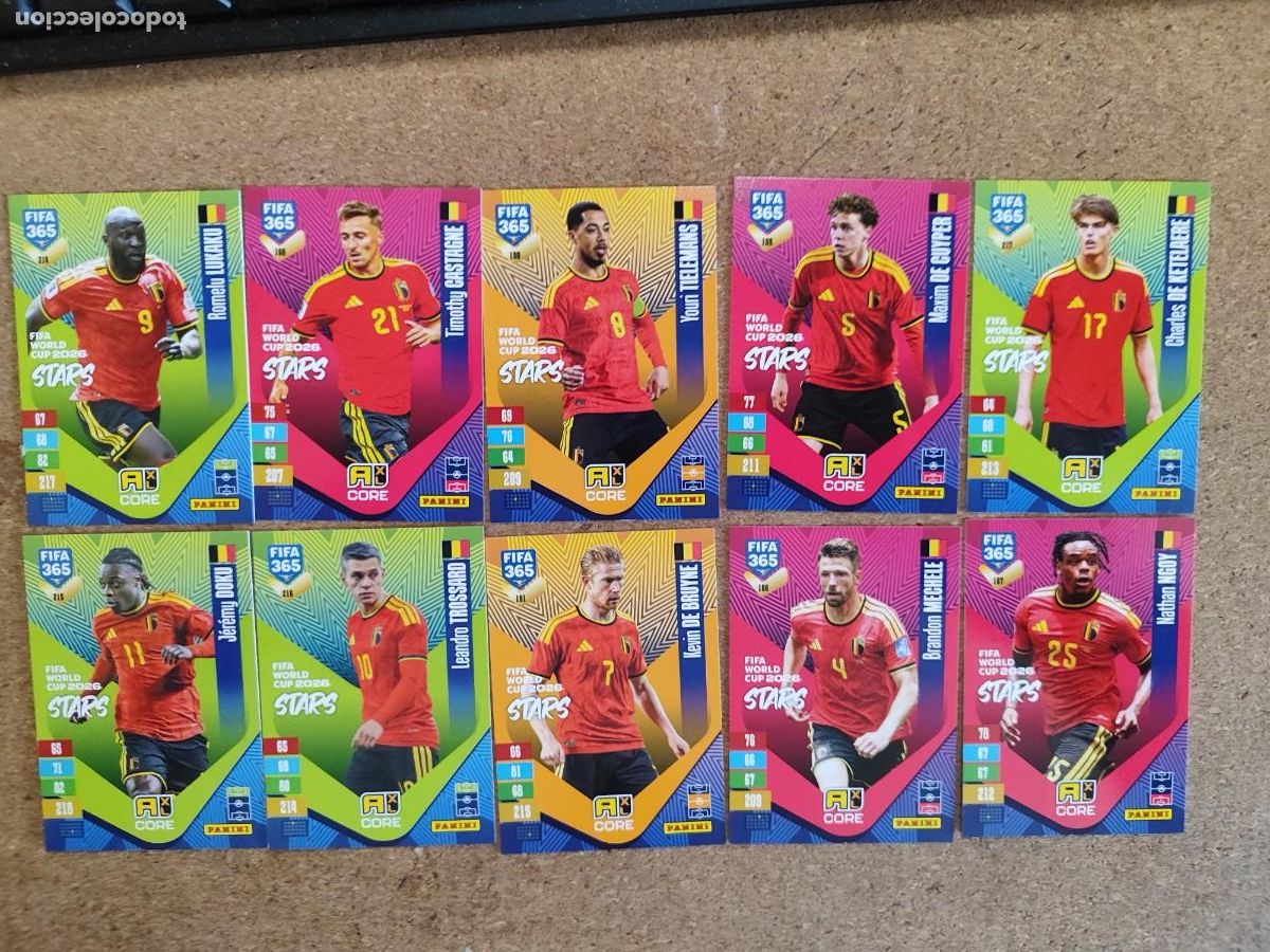Cromos de Futebol: ADRENALYN XL FIFA 365 2027 LOTE 10 CARTAS DE BELGICA # PANINI