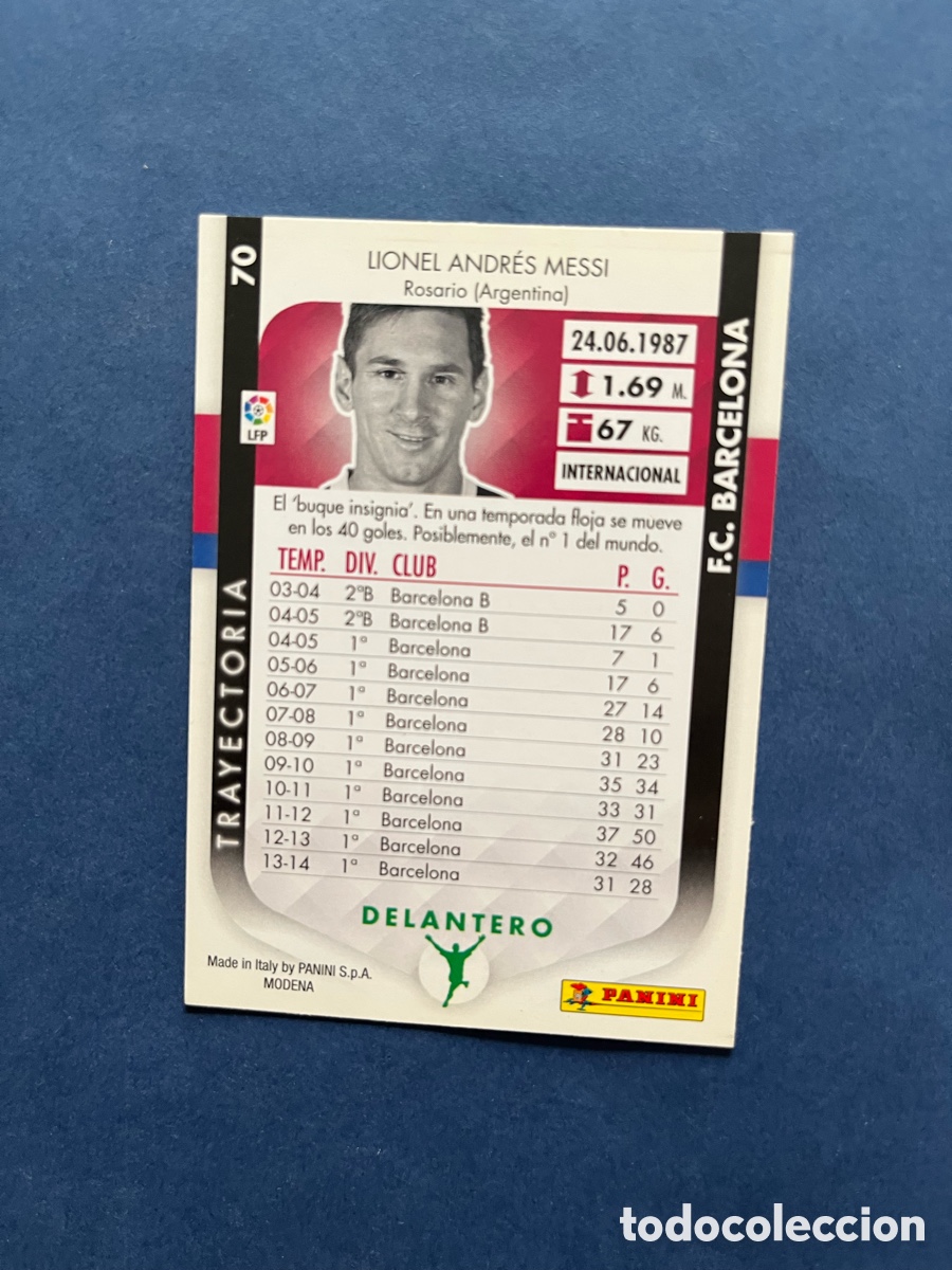 Cromos de f&uacute;tbol: Messi Megacracks Panini 2014-15 . - Foto 2