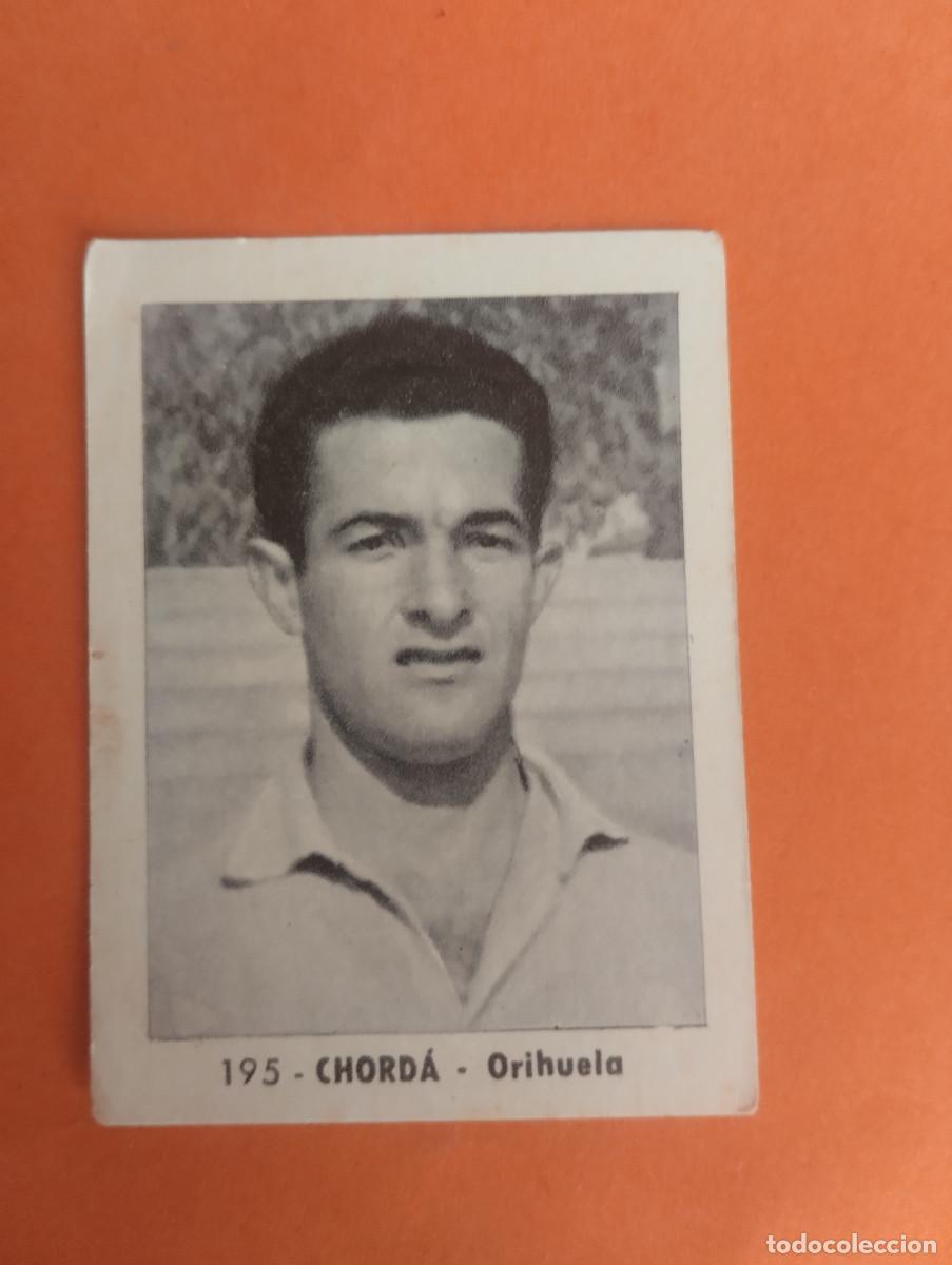 Cromos de f&uacute;tbol: CROMO FUTBOL. N&ordm;195. CHORDA. ORIHUELA. EDITORIAL RUIZ ROMERO. 1952-1953. 52-53. sin pegar..