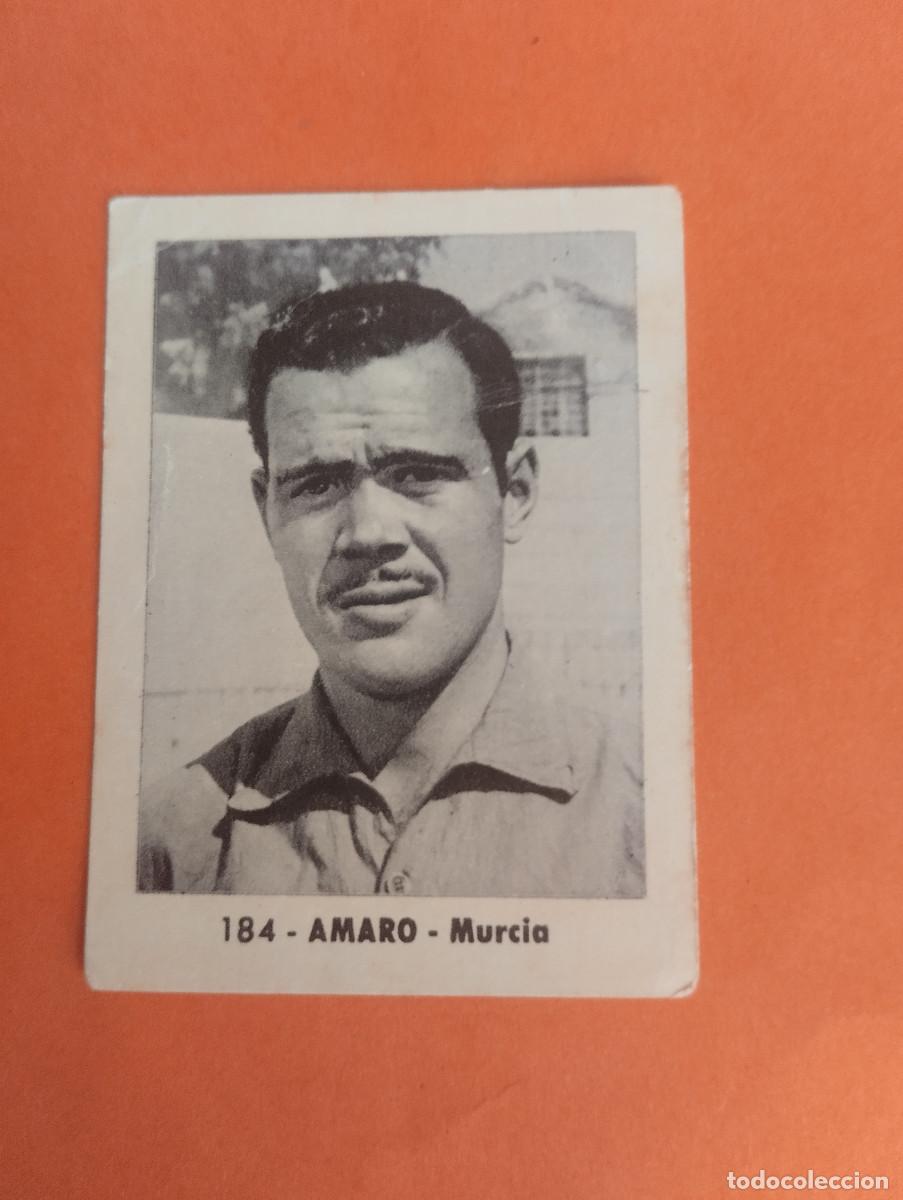 Cromos de f&uacute;tbol: CROMO FUTBOL. N&ordm;184. AMARO. MURCIA. EDITORIAL RUIZ ROMERO. 1952-1953. 52-53. sin pegar..