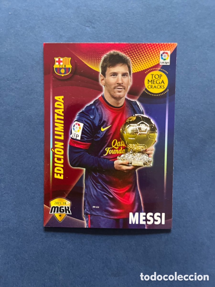Cromos de f&uacute;tbol: Messi Top Megacracks Edici&oacute;n Limitada 2015-16 . - Foto 1
