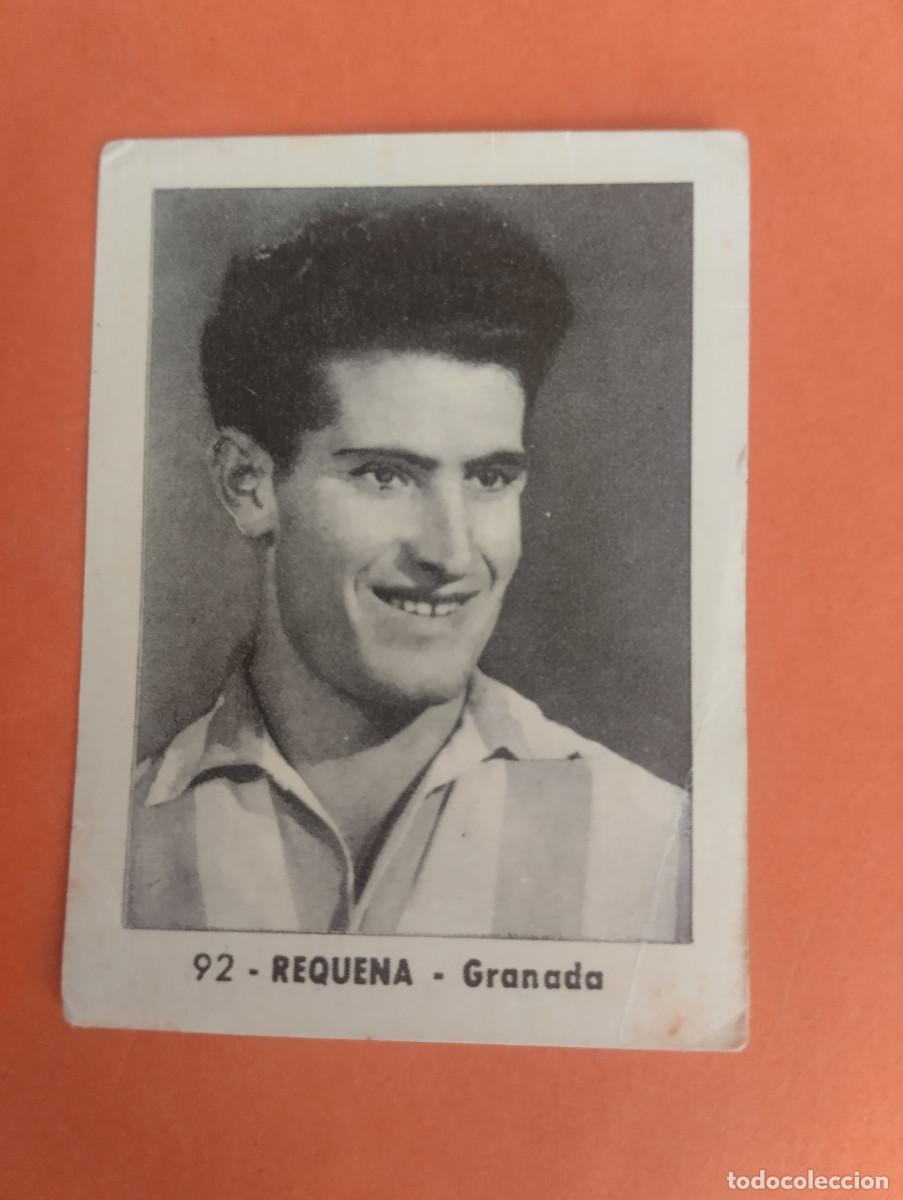 Fu&szlig;ball-Sticker: CROMO FUTBOL. N&ordm;92. REQUENA. GRANADA. EDITORIAL RUIZ ROMERO. 1952-1953. 52-53. sin pegar..