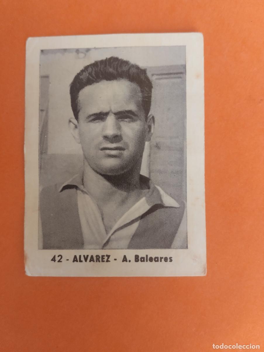Cromos de f&uacute;tbol: CROMO FUTBOL. N&ordm;42. ALVAREZ. A. BALEARES. EDITORIAL RUIZ ROMERO. 1952-1953. 52-53. sin pegar..