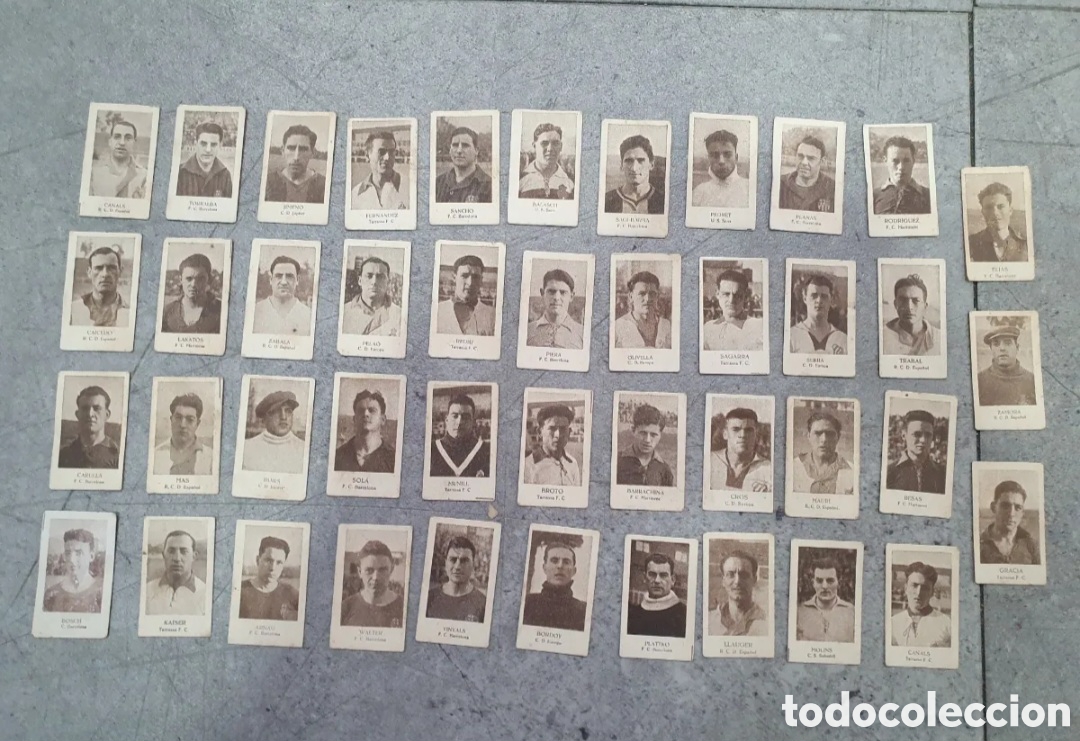 Football Stickers: SALIDA 0.01&euro;. Gran lote de 43 cromos Chocolate Kik. Muy raros. F&uacute;tbol. Barcelona y otros. (L127)