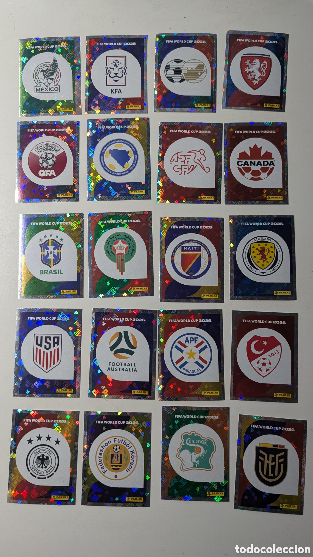 Cromos de f&uacute;tbol: Escudos Panini Mundial 2026