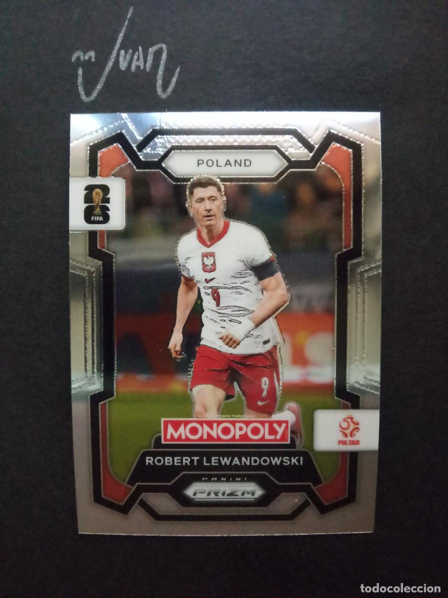 Figurine di Calcio: N&ordm; 84 LEWANDOWSKI POLONIA BARCELONA ⚽ PANINI &reg; MONOPOLY PRIZM FIFA MUNDIAL 2026 WORLD CUP 26 NUEVO