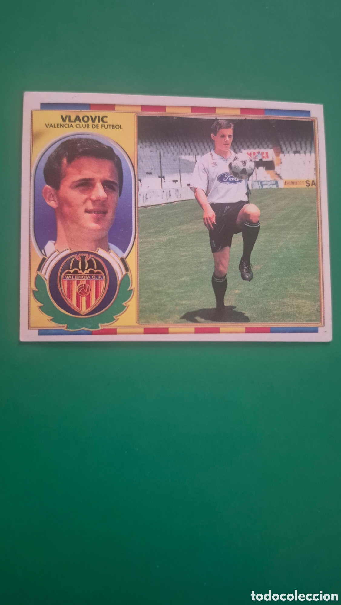 Fu&szlig;ball-Sticker: Vlaovic Fichajes 11 Valencia 96 97. Liga Este 1996 1997. Sin Pegar