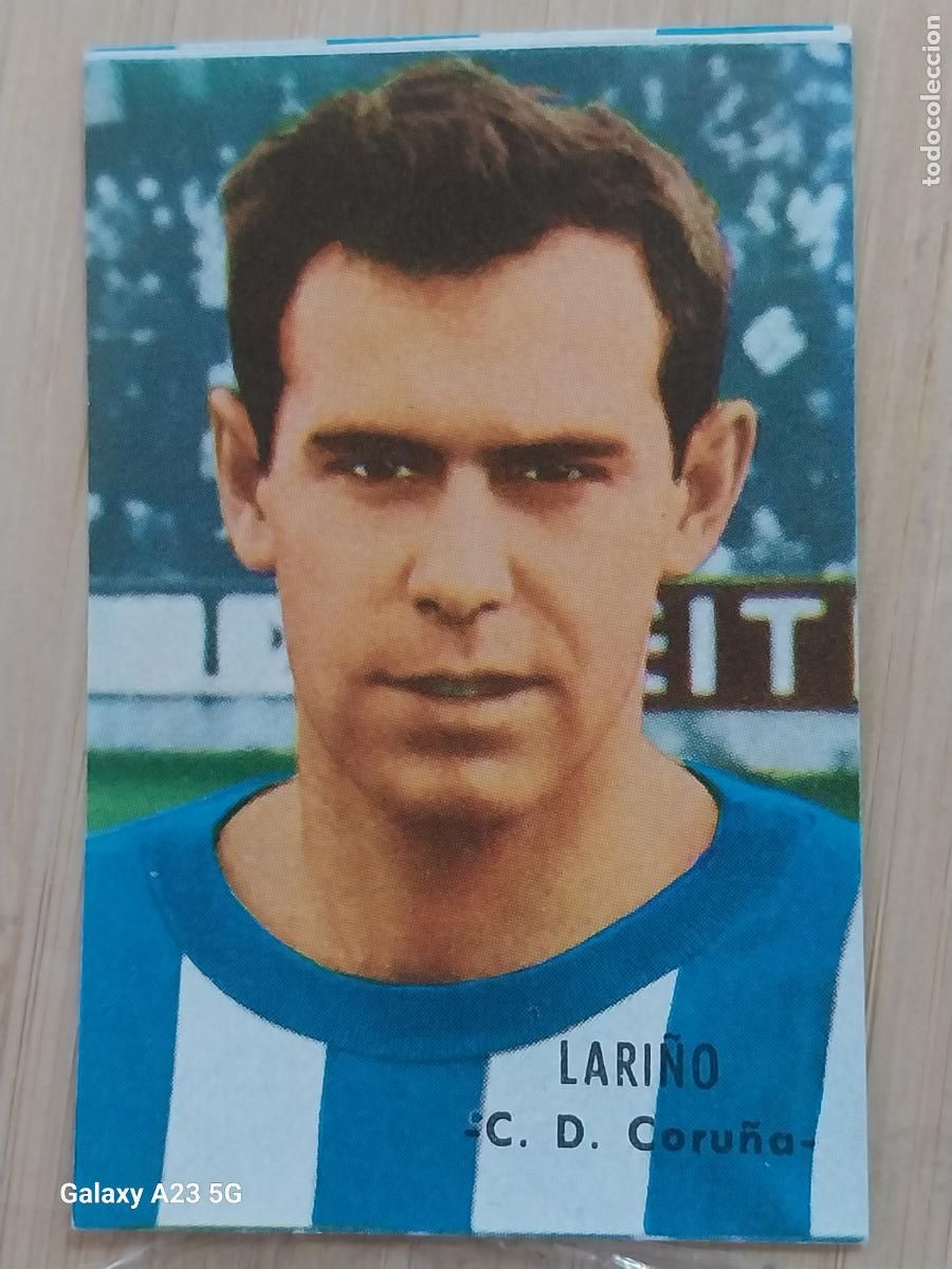 Cromos de f&uacute;tbol: LARI&Ntilde;O C. D. CORU&Ntilde;A ED FHER LIGA 1966 66 67 CROMO ORIGINAL SIN PEGAR NUNCA