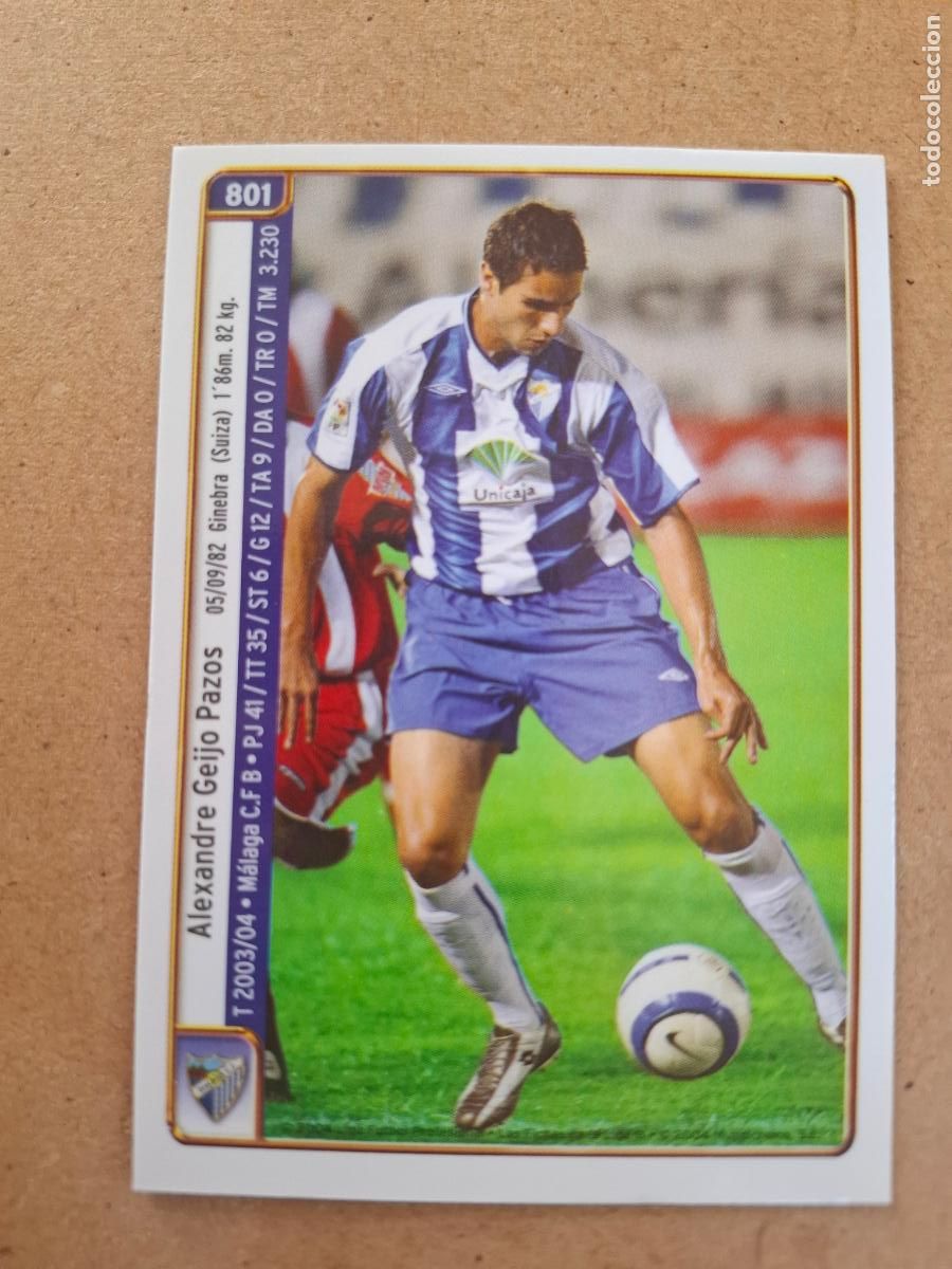 Cromos de f&uacute;tbol: MUNDICROMO 2004 2005 04 05 - 801 FININHO / GEIJO - M&Aacute;LAGA CF