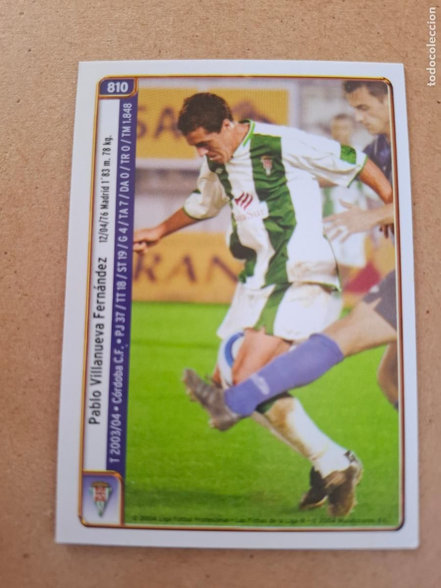Figurine di Calcio: MUNDICROMO 2004 2005 04 05 - 810 VILLA / PULPO GONZ&Aacute;LEZ - C&Oacute;RDOBA CF