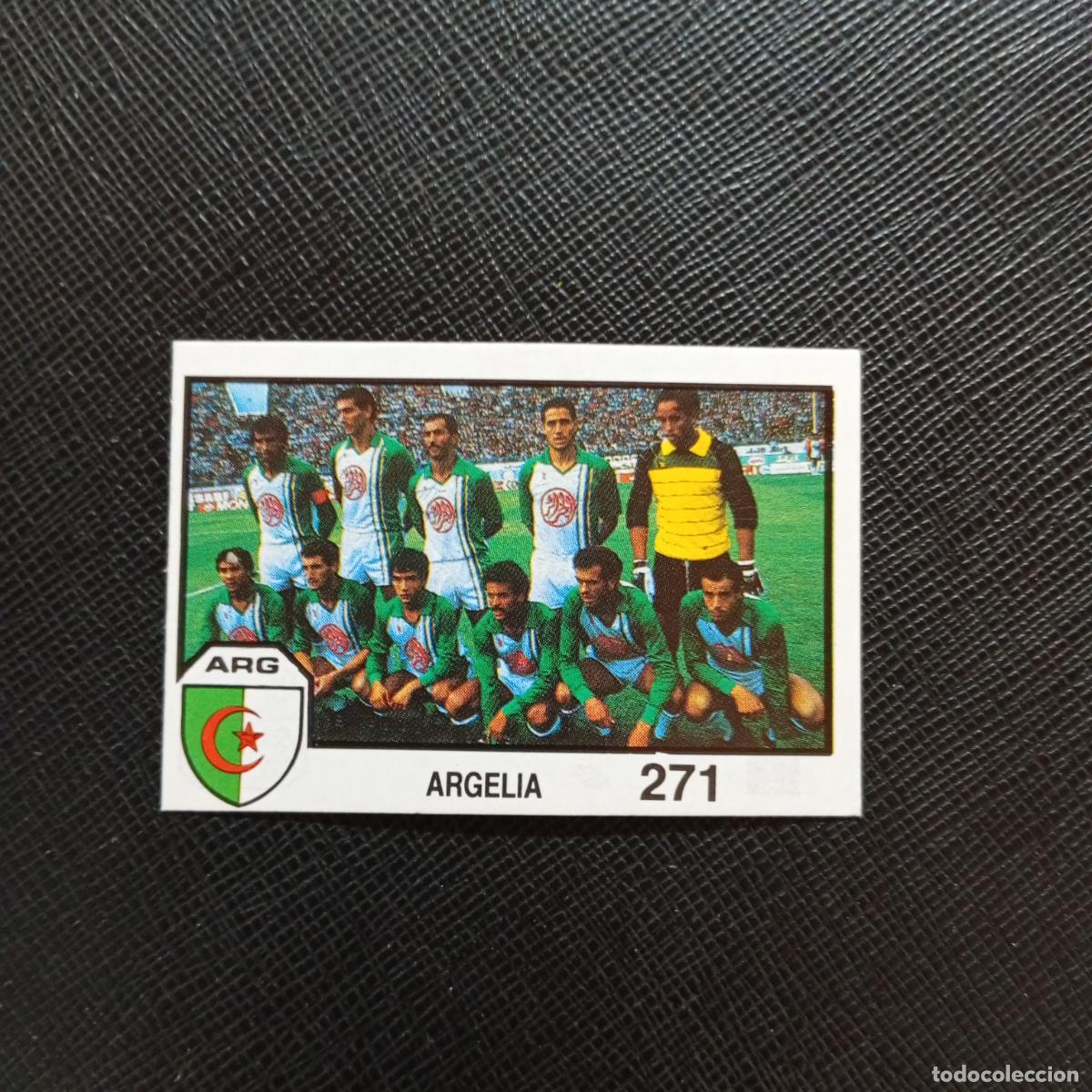 Fu&szlig;ball-Sticker: 271 ALINEACION ARGELIA BARNA MEXICO MUNDIAL 1986 CROMO FUTBOL 86 - SIN PEGAR - A201 PG5