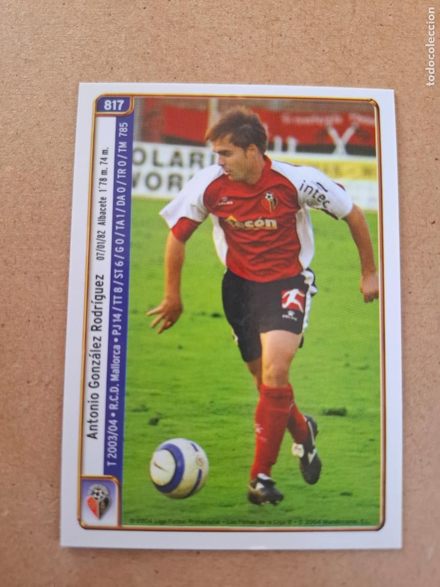 Cartes &agrave; collectionner de Football: MUNDICROMO 2004 2005 04 05 - 817 T. GONZ&Aacute;LEZ / AGUILAR - C.F. CIUDAD DE MURCIA