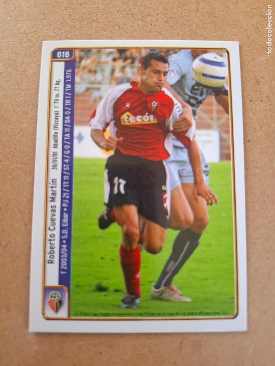 Cromos de f&uacute;tbol: MUNDICROMO 2004 2005 04 05 - 818 CUEVAS / G&Uuml;IZA - C.F. CIUDAD DE MURCIA