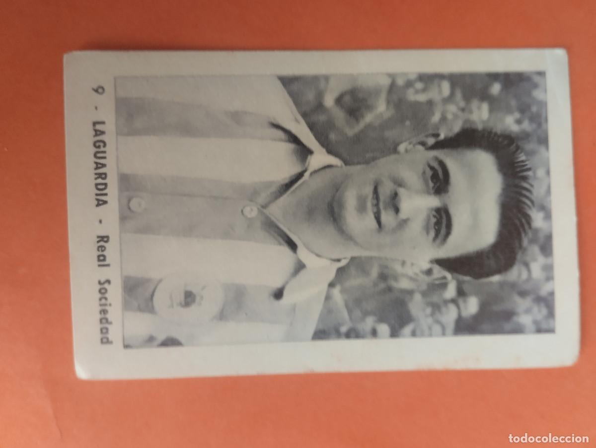 Cromos de f&uacute;tbol: CROMO FUTBOL. N&ordm;9. LAGUARDIA. REAL SOCIEDAD. EDITORIAL RUIZ ROMERO. 1952-1953. 52-53. sin pegar..