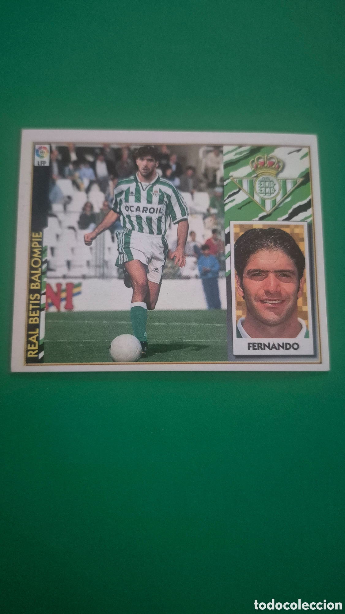 Cromos de f&uacute;tbol: Real Betis - Fernando - Fichaje n&ordm; 1 - Ediciones Este Liga 1997-1998, 97-98 - Nunca pegado