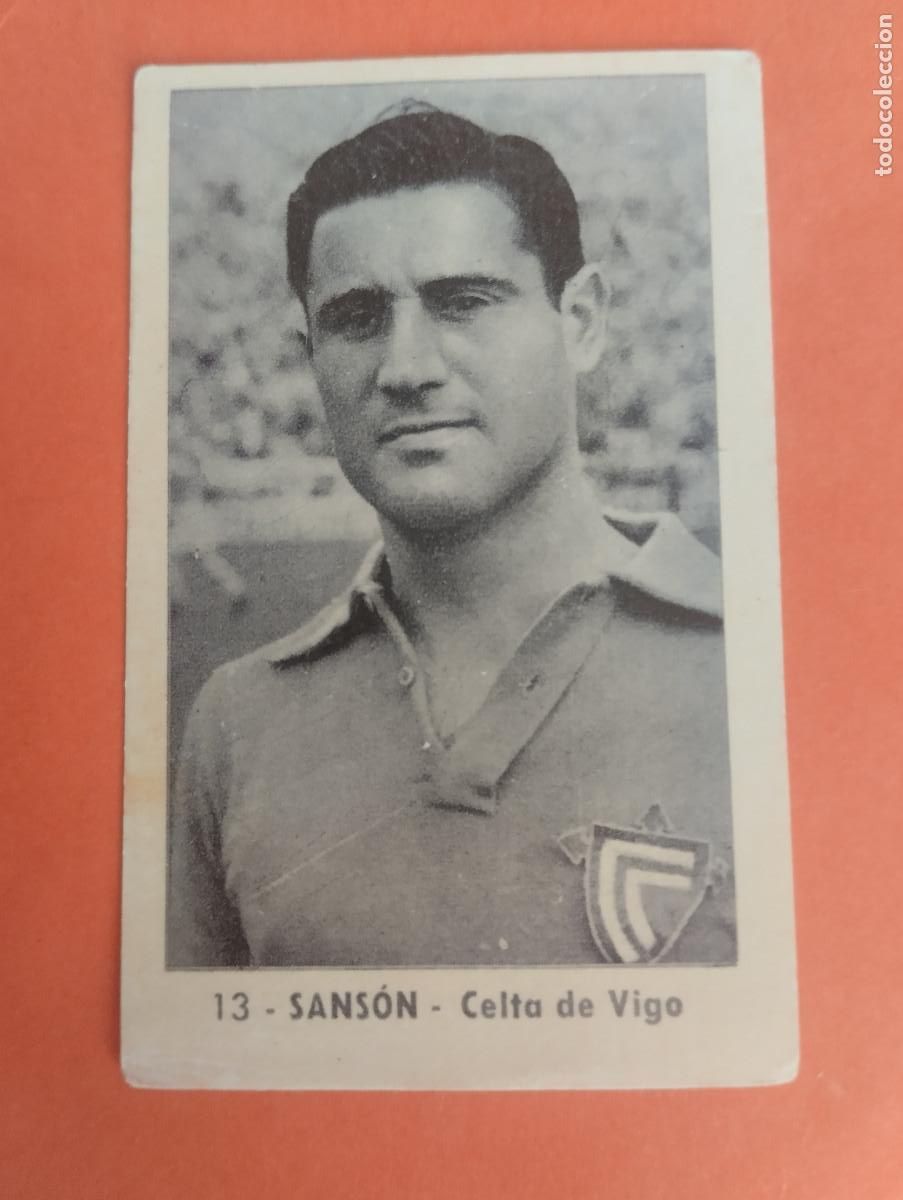 Cromos de f&uacute;tbol: CROMO FUTBOL. N&ordm;13. SANSON. CELTA DE VIGO. EDITORIAL RUIZ ROMERO. 1952-1953. 52-53. sin pegar..