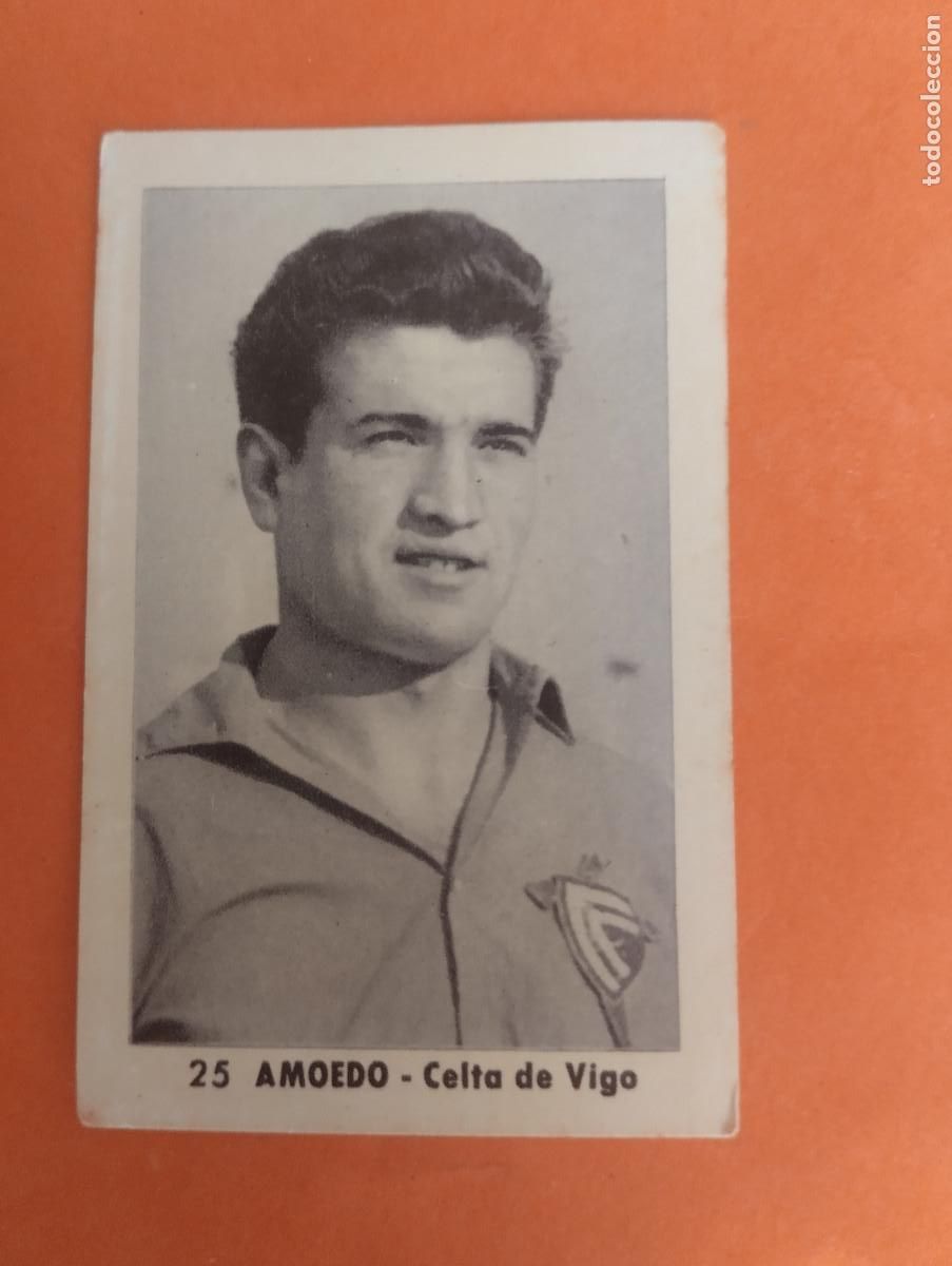 Cromos de f&uacute;tbol: CROMO FUTBOL. N&ordm;25. AMOEDO. CELTA DE VIGO. EDITORIAL RUIZ ROMERO. 1952-1953. 52-53. sin pegar..
