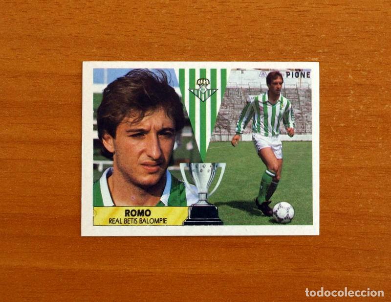 Cromos de Futebol: Real Betis - Romo - Baja - Ediciones Este Liga 1987-1988, 87-88 - Nunca pegado