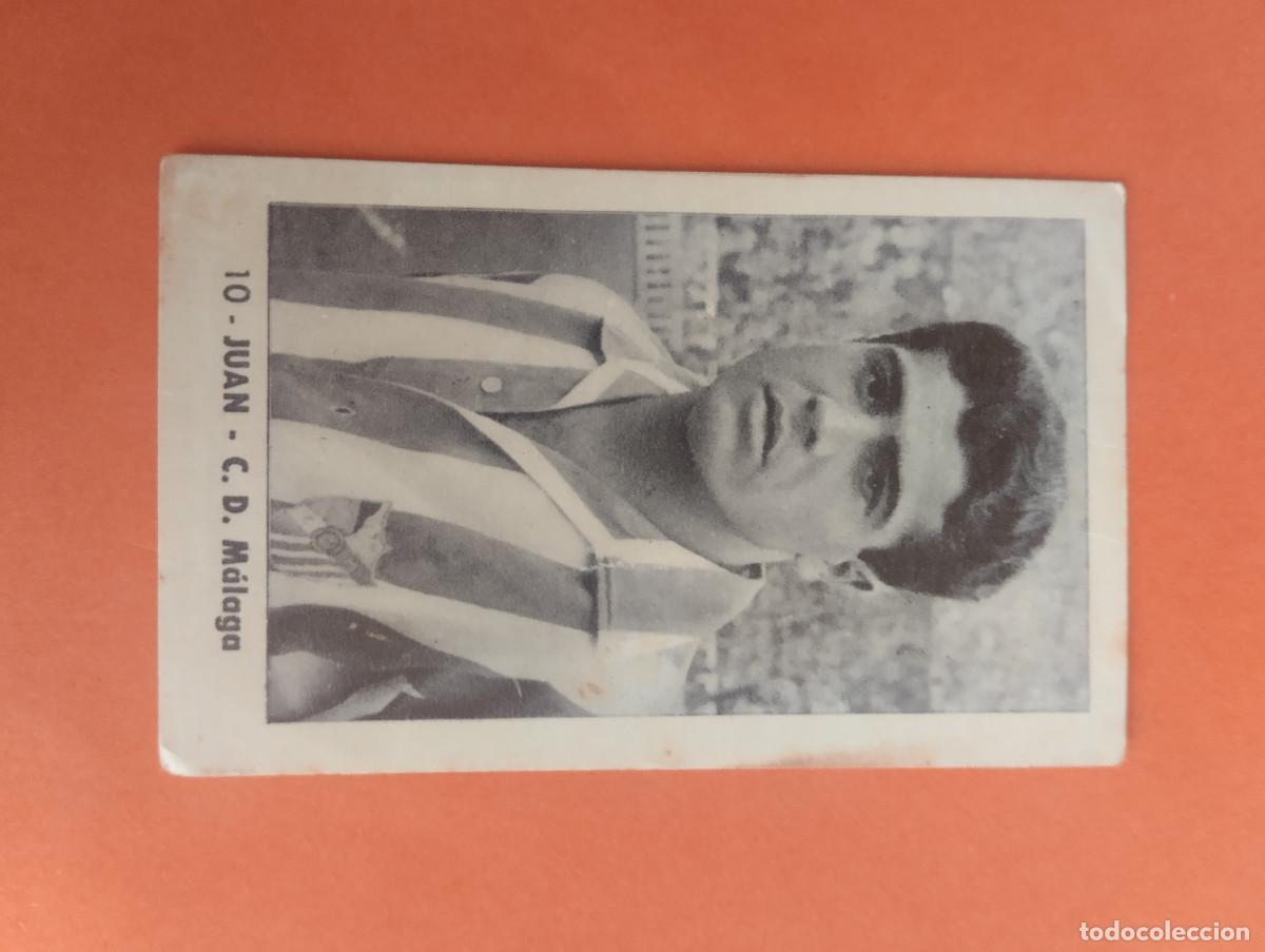 Cromos de f&uacute;tbol: CROMO FUTBOL. N&ordm;10. JUAN. C.D. MALAGA. EDITORIAL RUIZ ROMERO. 1952-1953. 52-53. sin pegar..