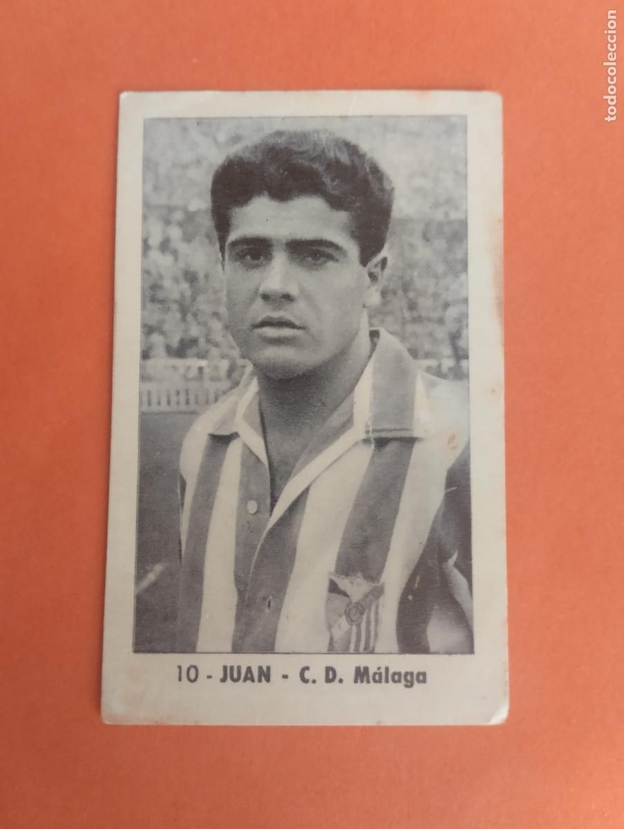 Cromos de f&uacute;tbol: CROMO FUTBOL. N&ordm;10. JUAN. C.D. MALAGA. EDITORIAL RUIZ ROMERO. 1952-1953. 52-53. sin pegar..