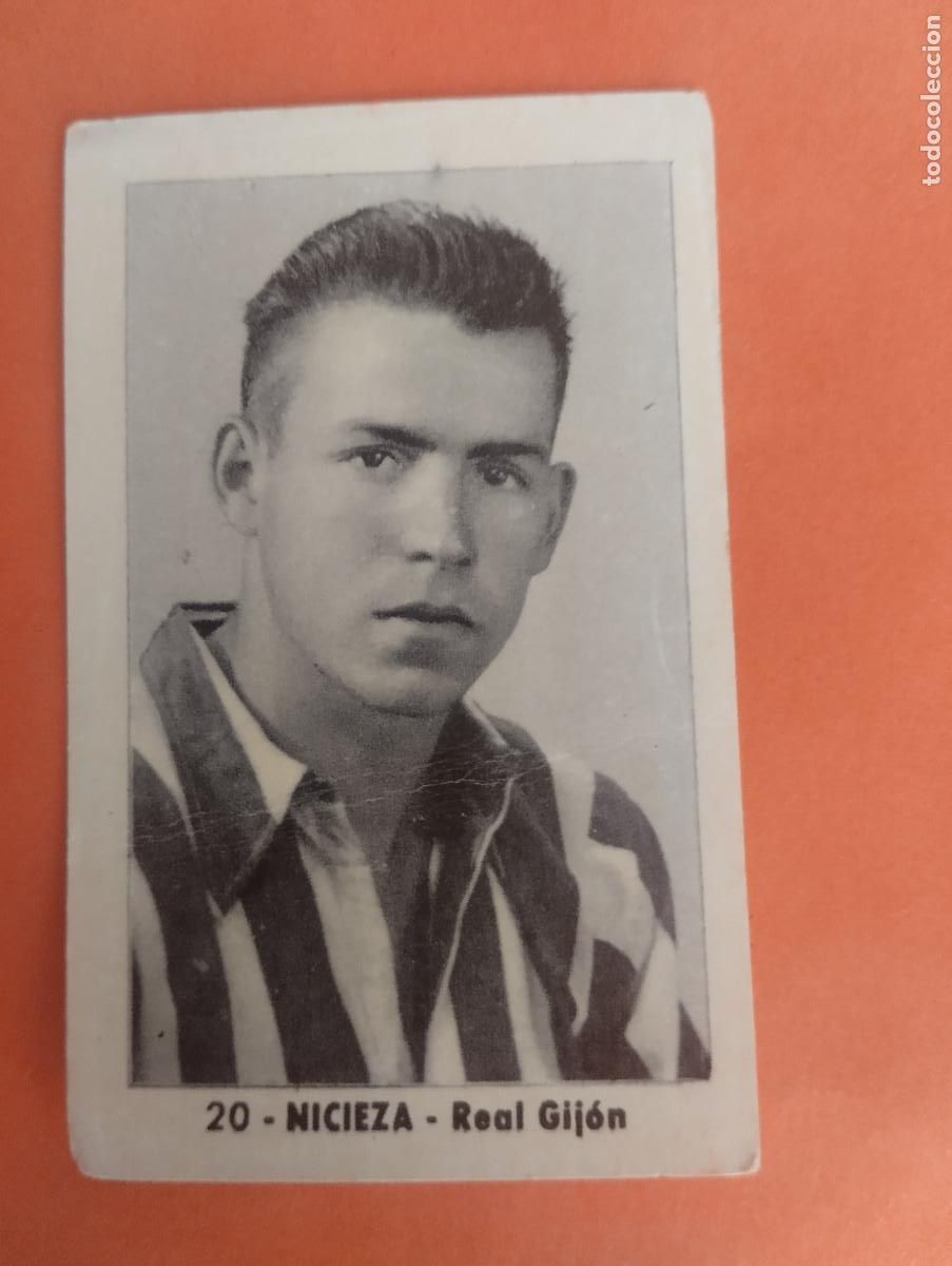 Cromos de f&uacute;tbol: CROMO FUTBOL. N&ordm;10. NICIEZA. REAL GIJON. EDITORIAL RUIZ ROMERO. 1952-1953. 52-53. sin pegar..