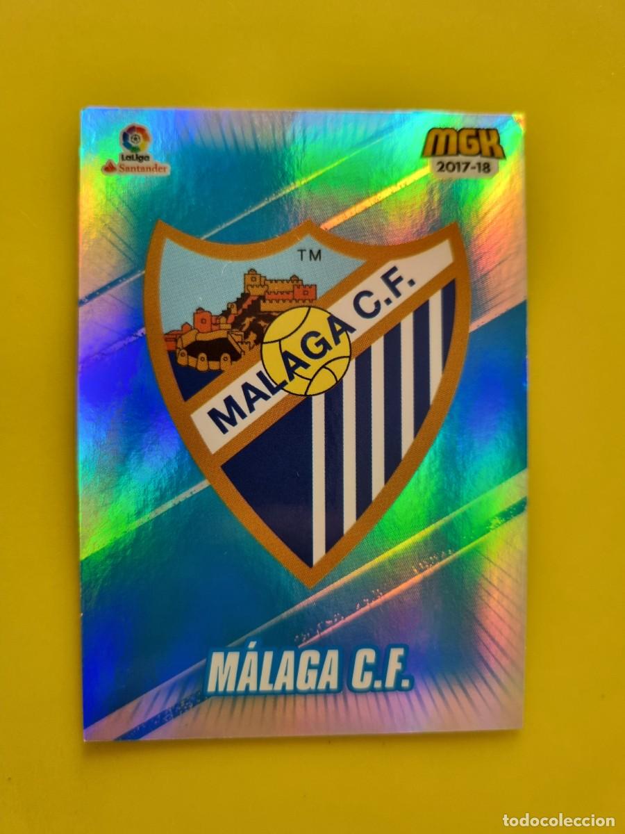 Cromos de f&uacute;tbol: CROMO FUTBOL MEGACRACKS 406 ESCUDO MALAGA CF 17 18 2017 2018 AR1026