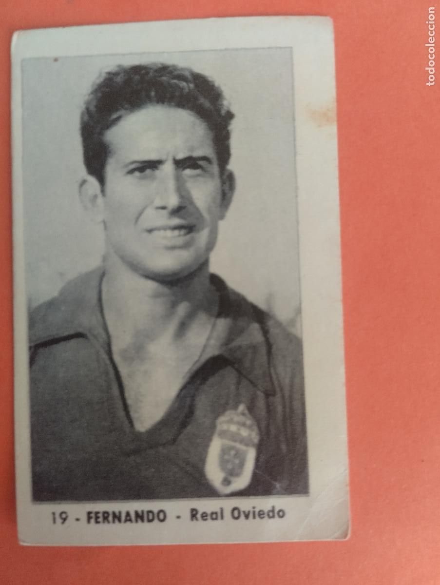 Fu&szlig;ball-Sticker: CROMO FUTBOL. N&ordm;19. FERNANDO. REAL OVIEDO. EDITORIAL RUIZ ROMERO. 1952-1953. 52-53. sin pegar..