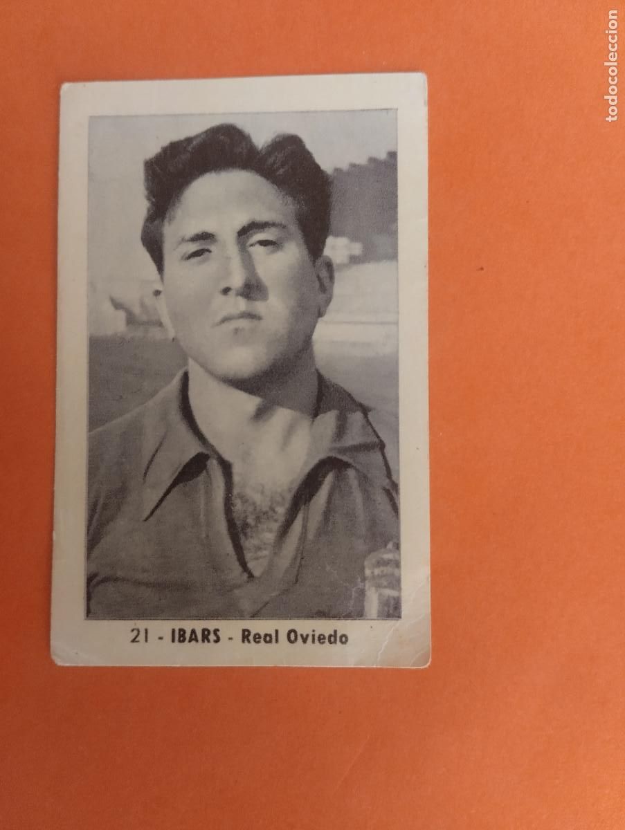Cromos de f&uacute;tbol: CROMO FUTBOL. N&ordm;21. IBARS. REAL OVIEDO. EDITORIAL RUIZ ROMERO. 1952-1953. 52-53. sin pegar..