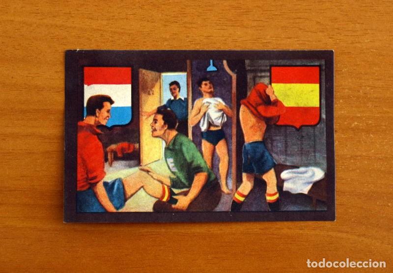 Cromos de f&uacute;tbol: Partidos Internacionales - Serie A N&ordm; 6 - Espa&ntilde;a 3-Holanda 1 - A&ntilde;o 1920 - Chocolates Tupinamba