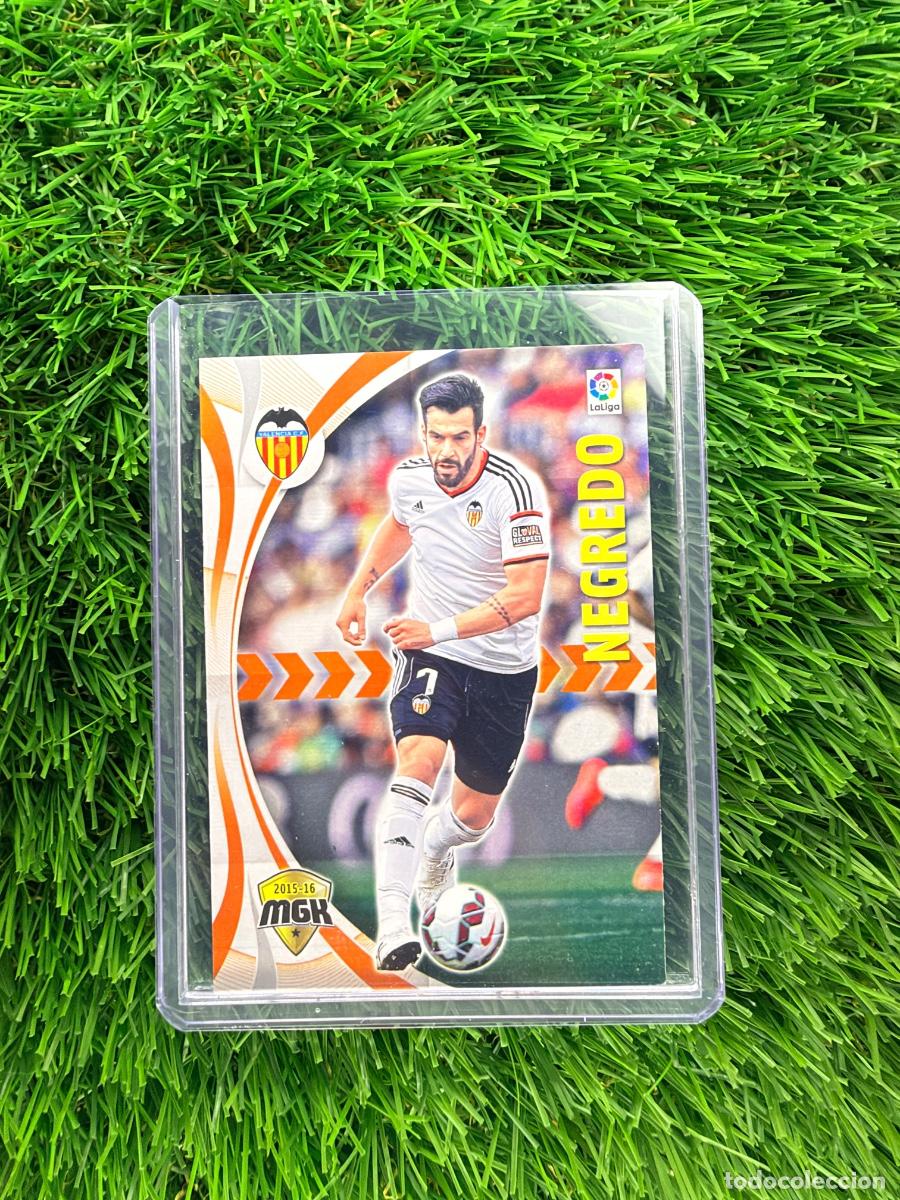 Cromos de f&uacute;tbol: N&ordm; 506 Negredo Valencia CF Megacracks 15 16