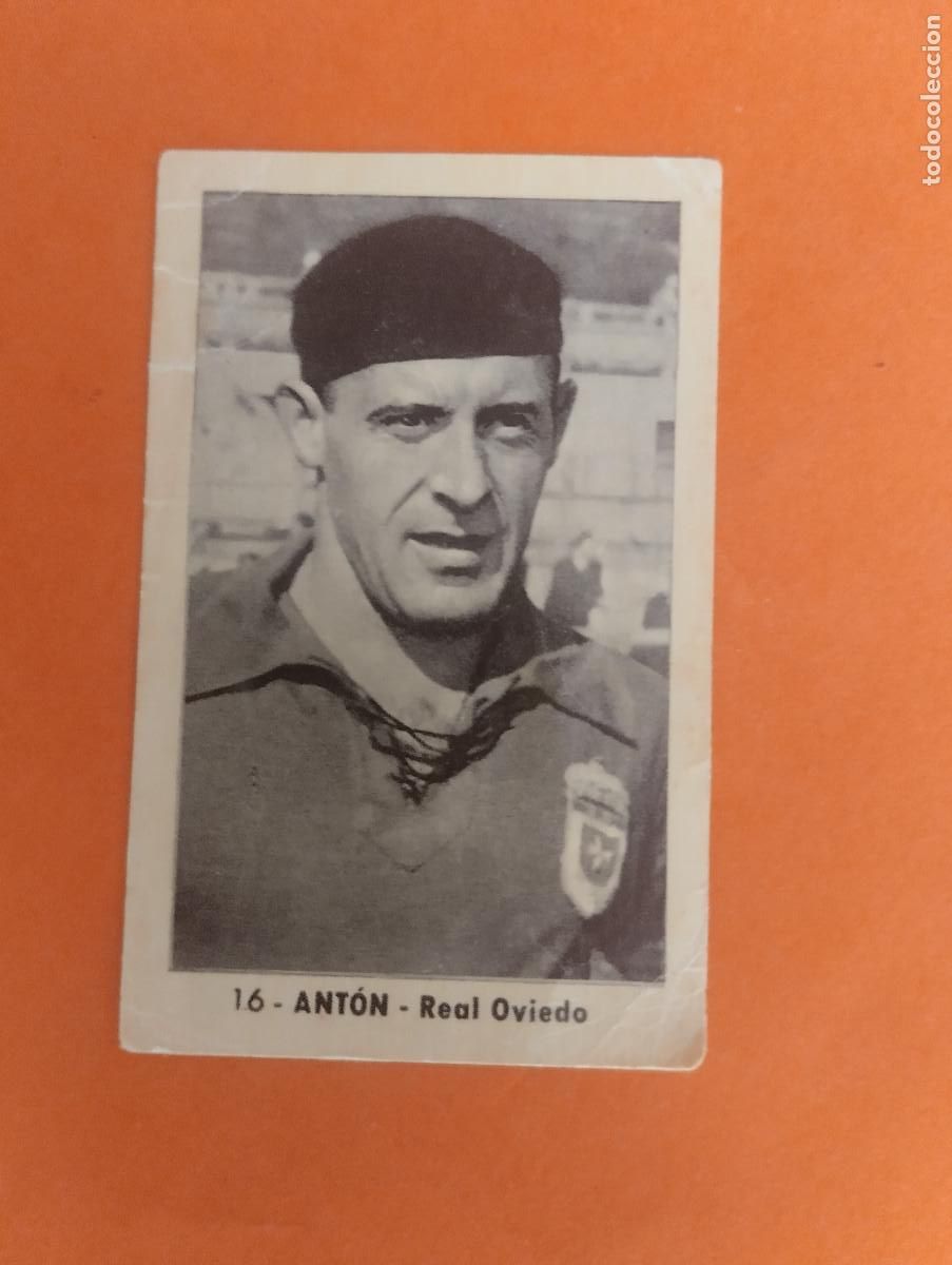 Football Stickers: CROMO FUTBOL. N&ordm;16. ANTON. REAL OVIEDO. EDITORIAL RUIZ ROMERO. 1952-1953. 52-53. sin pegar..