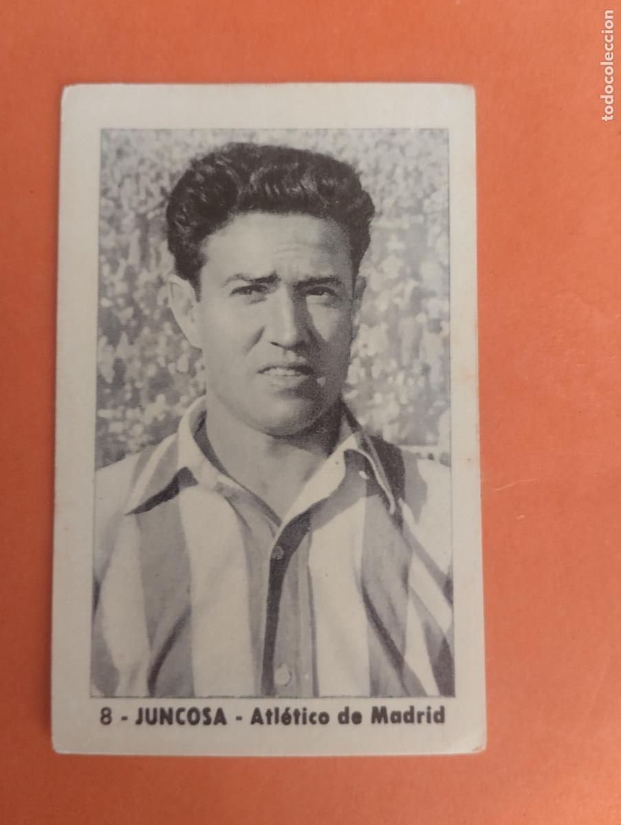 Football Stickers: CROMO FUTBOL. N&ordm;8. JUNCOSA. ATLETICO DE MADRID. EDITORIAL RUIZ ROMERO. 1952-1953. 52-53. sin pegar..