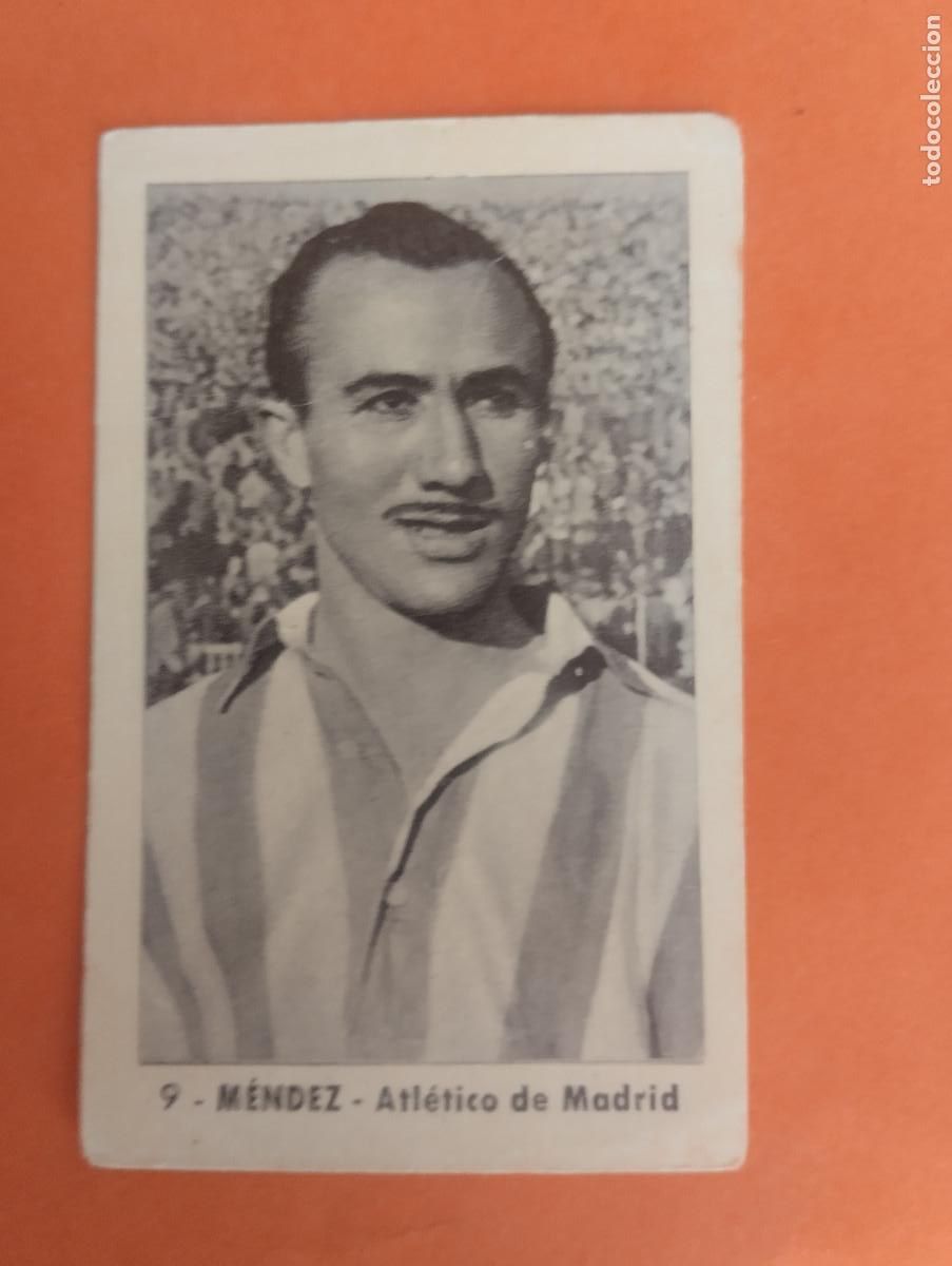 Cartes &agrave; collectionner de Football: CROMO FUTBOL. N&ordm;9. MENDEZ. ATLETICO DE MADRID. EDITORIAL RUIZ ROMERO. 1952-1953. 52-53. sin pegar..