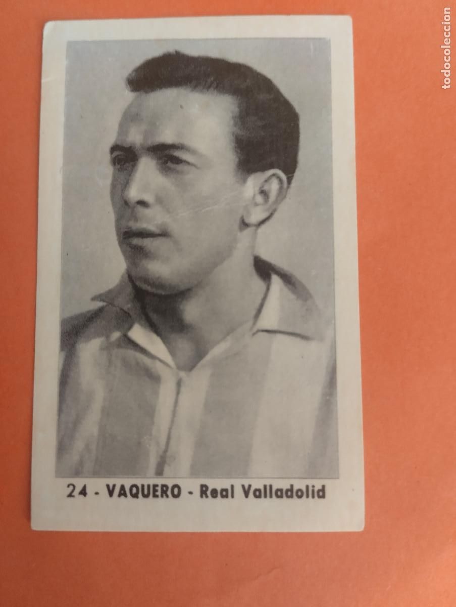 Cartes &agrave; collectionner de Football: CROMO FUTBOL. N&ordm;24. VAQUERO REAL VALLADOLID. EDITORIAL RUIZ ROMERO. 1952-1953. 52-53. sin pegar..