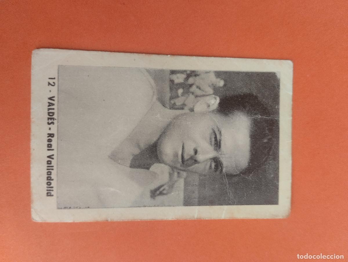 Cromos de f&uacute;tbol: CROMO FUTBOL. N&ordm;12 VALDES REAL VALLADOLID. EDITORIAL RUIZ ROMERO. 1952-1953. 52-53. sin pegar..